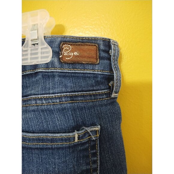 Paige Peg Skinny Medium Wash Stretch Jeans Size 30 - Picture 4 of 6